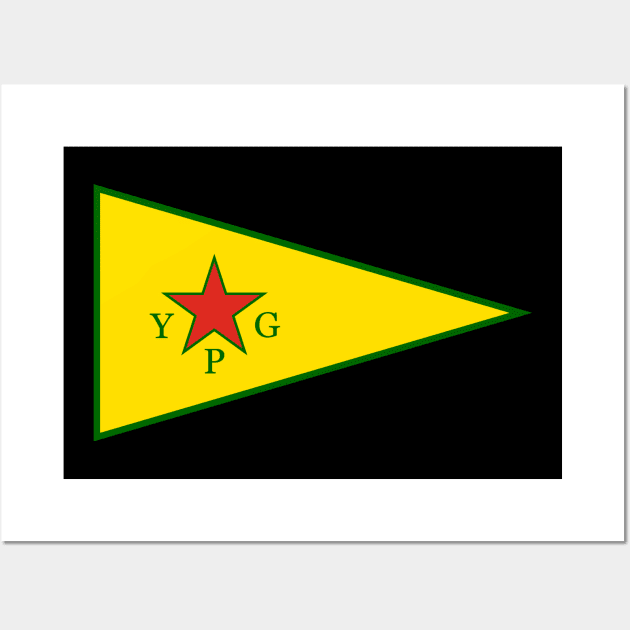 YPG Flag - People's Protection Units Wall Art by SpaceDogLaika